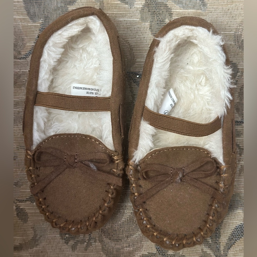 Fur Lined Moccasin Slippers